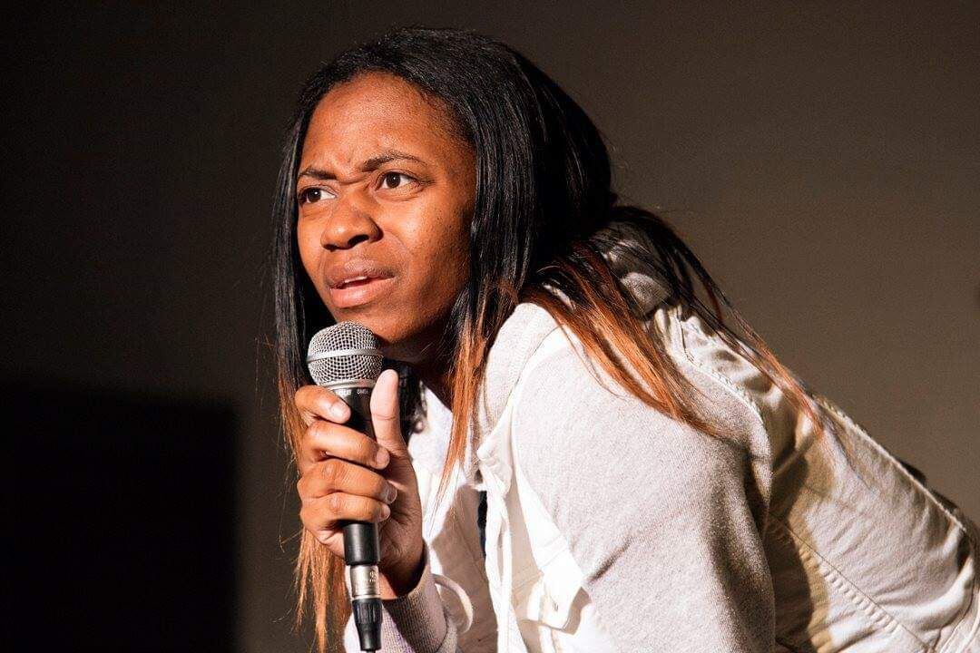 Stand-up comedian Latrice Wilkerson performing. 