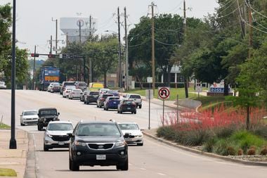 Traffic passes along N Collins St., on Wednesday, April 17, 2024 in Arlington. After a...