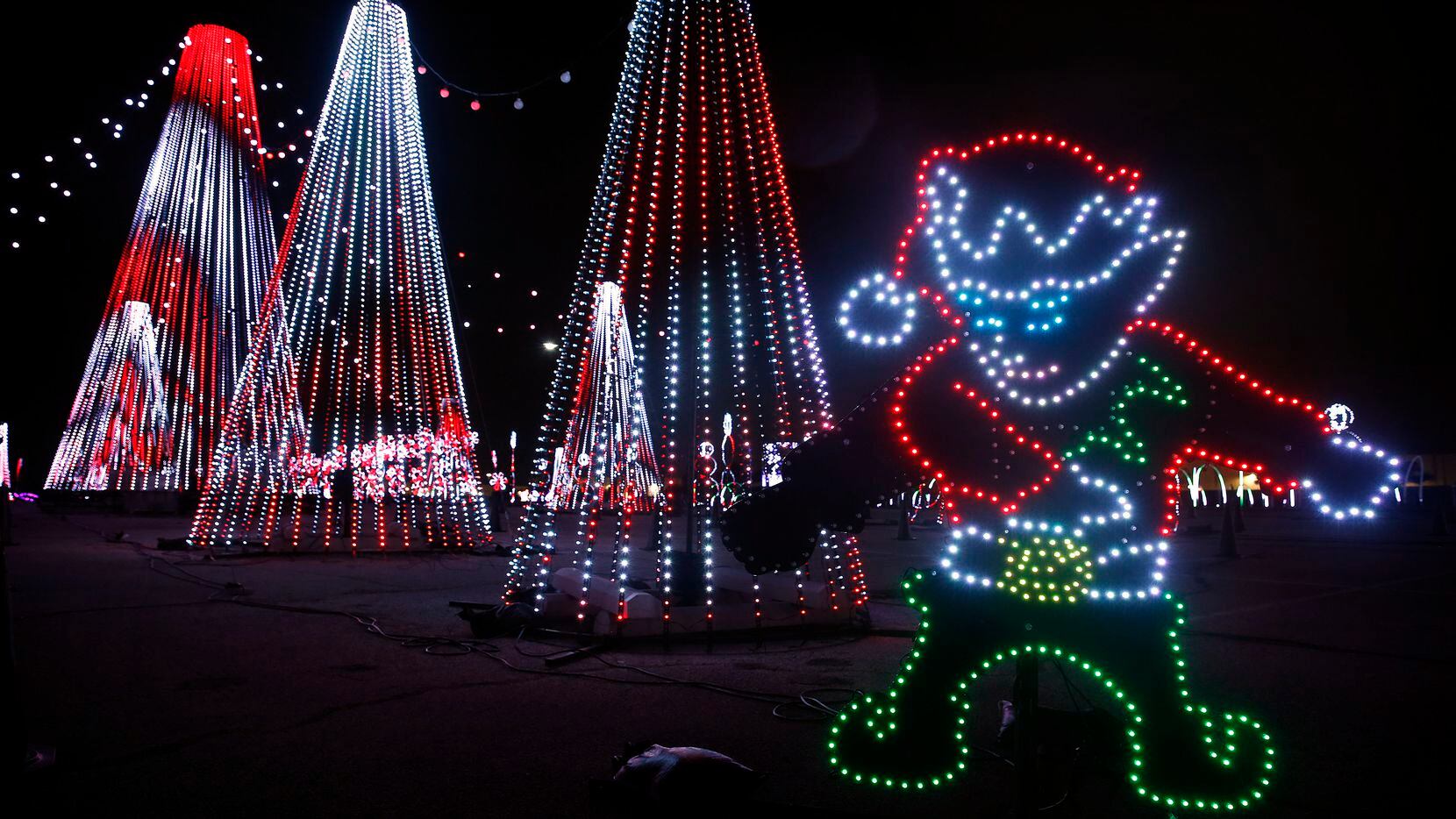 Grand Prairie's the Light Park features a 1-mile display synced to Christmas music that can...