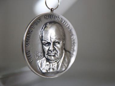 The Winston Churchill Award is among the personal artifacts of Ross Perot Sr. at The Perot...