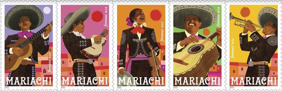 Servicio postal lanza estampillas para celebrar la tradición de la música de  mariachi
