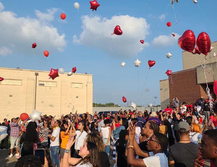 A balloon release was held for Dallas ISD mentor Hanan Ali-Lacy was held Wednesday, June 9,...