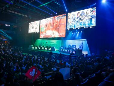 The Dallas Fuel plays the Houston Outlaws in an Overwatch League match in Allen, Texas on Sunday April 28, 2019. The first professional esports league to have city-based teams, the Overwatch League, held the first home games in league history for The Dallas Fuel the weekend of Saturday April 27 and Sunday April 28, 2019 in Allen, Texas. (Brian Elledge/The Dallas Morning News)
