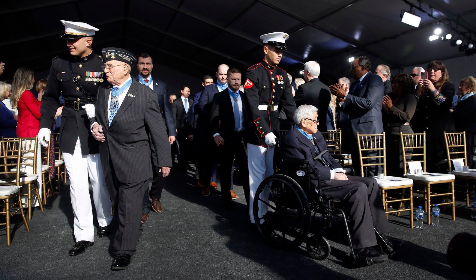 World War II Medal of Honor recipient Marine Corps warrant officer Hershel "Woody" Williams...