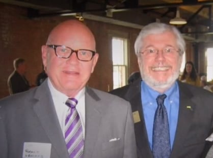 Robert Leonard (left), CEO of Force Multiplier, and Larry Duncan, former president of the...