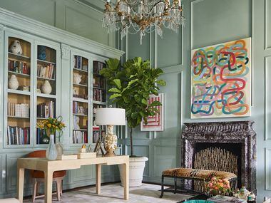 The study at the Kips Bay Decorator Show House Dallas. This room was designed by Jan Showers.