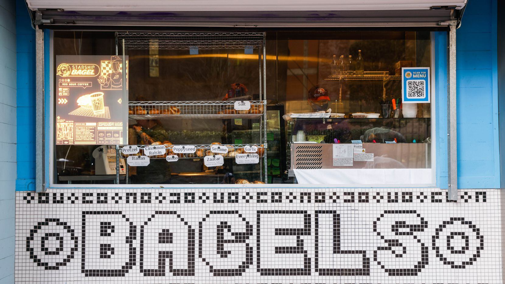 Opening Day of the Starship Bagel in downtown Dallas on Friday, Jan. 20, 2023.