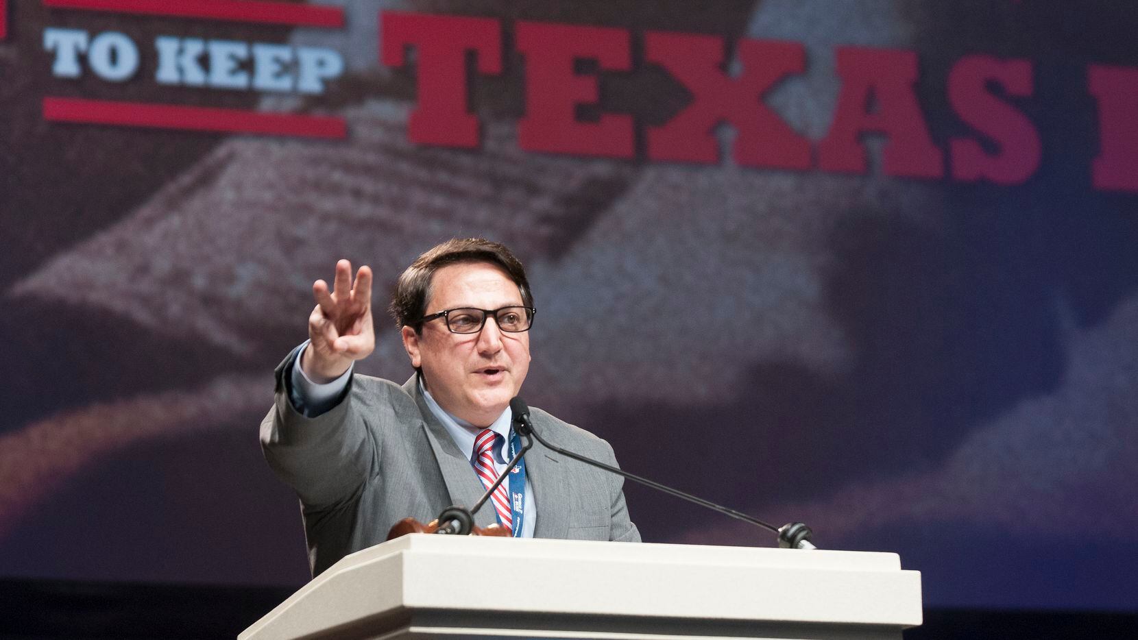 Republican Party of Texas Chairman Steve Munisteri, seen at the party's Fort Worth...