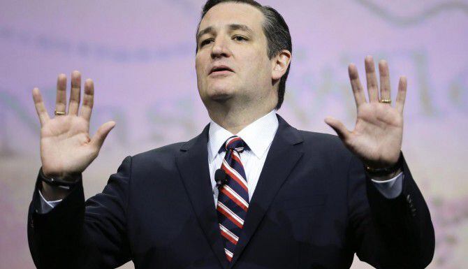 
				Es senador texano Ted Cruz habla ante la Asocaición Nacional del Rifle. (AP/Mark...