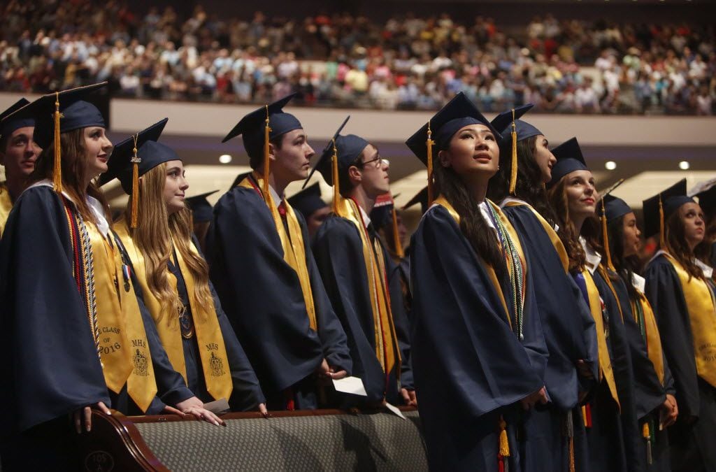 Members of the class of 2016 participated in the McKinney High School graduation ceremony at...