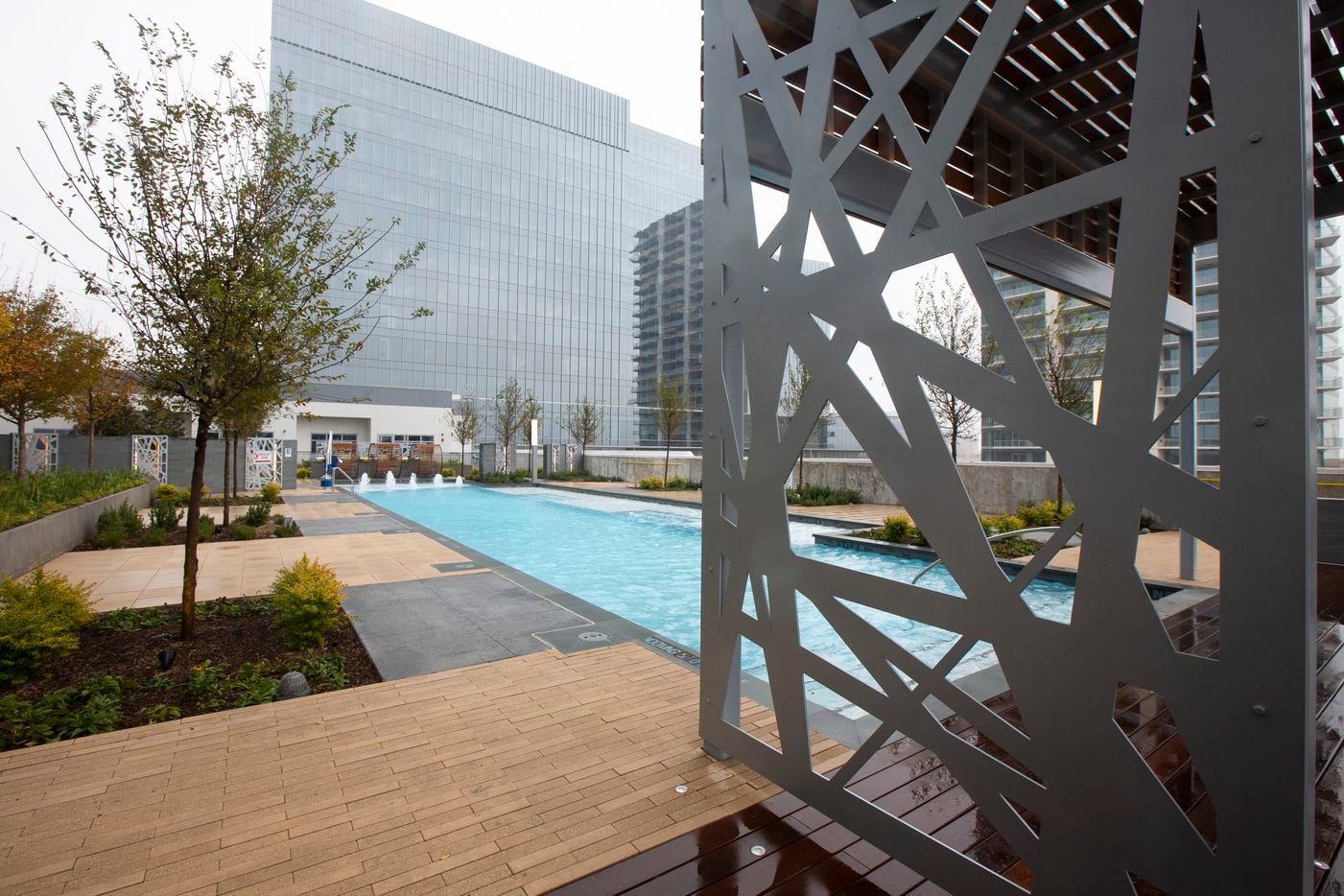 The eighth-floor pool deck the new LVL29 apartment high-rise in Plano on Tuesday, Nov. 5,...