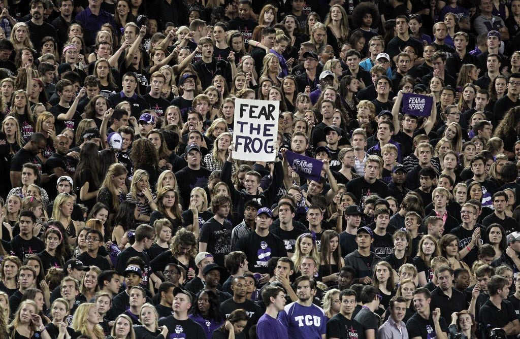 A game against Oklahoma at Amon G. Carter Stadium on Halloween could provide the home field...