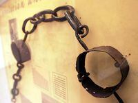 Artifacts recovered from the 18th century slave ship Fredensborg are on display at Fort...