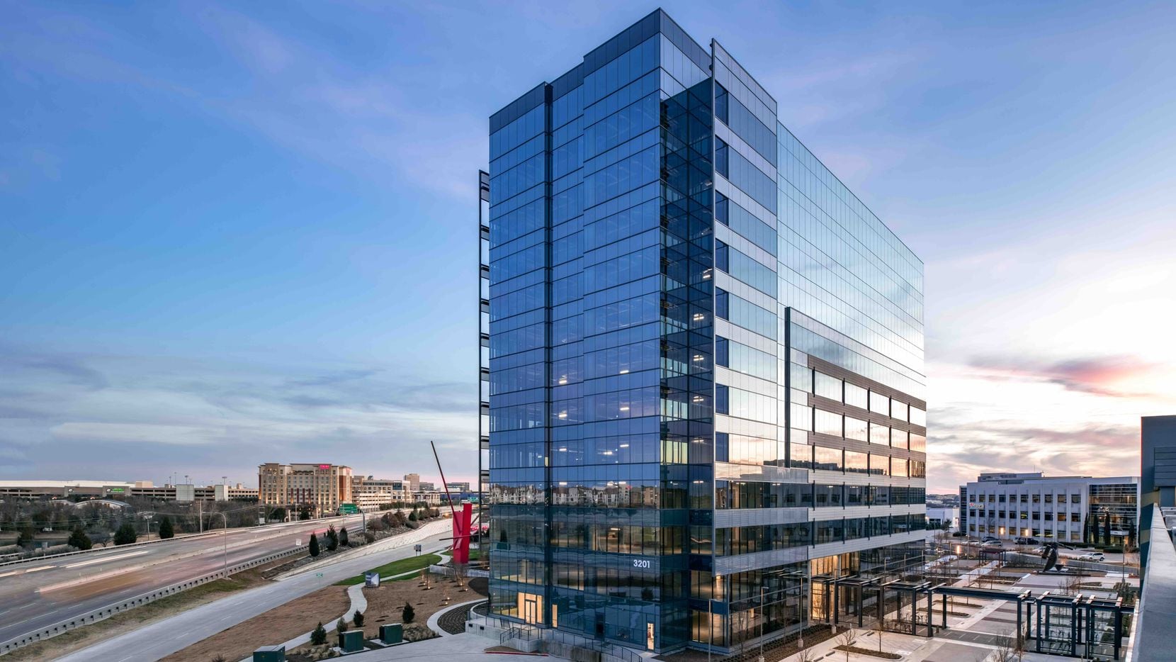 The 12-story 3201 Dallas Parkway building opened last year in Frisco's Hall Park.