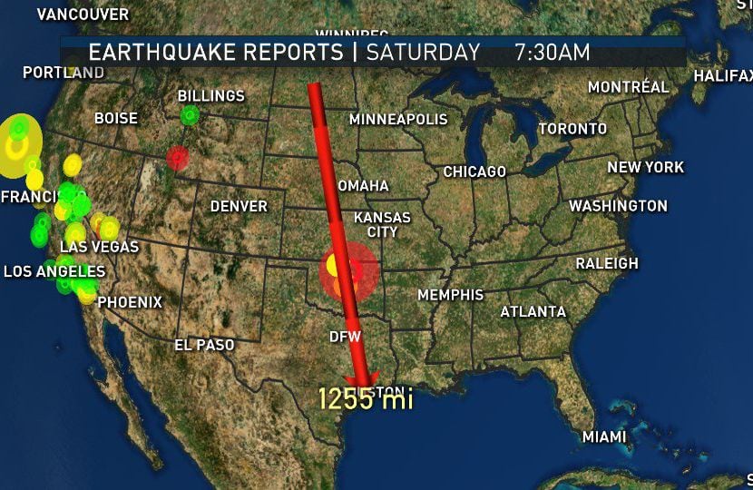 Mapa que indica la ubicación del epicentro del temblor.
