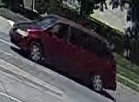 Dallas police said the minivan in this image is believed to be the suspect vehicle in a...