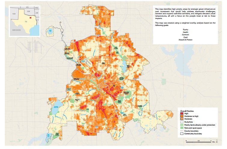 Where Dallas needs parks, according to the Trust for Public Land