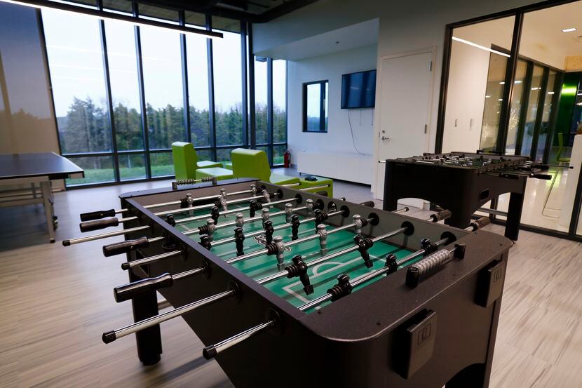 One of the game rooms inside the newly opened Singing Hills Recreation Center in Oak Cliff....