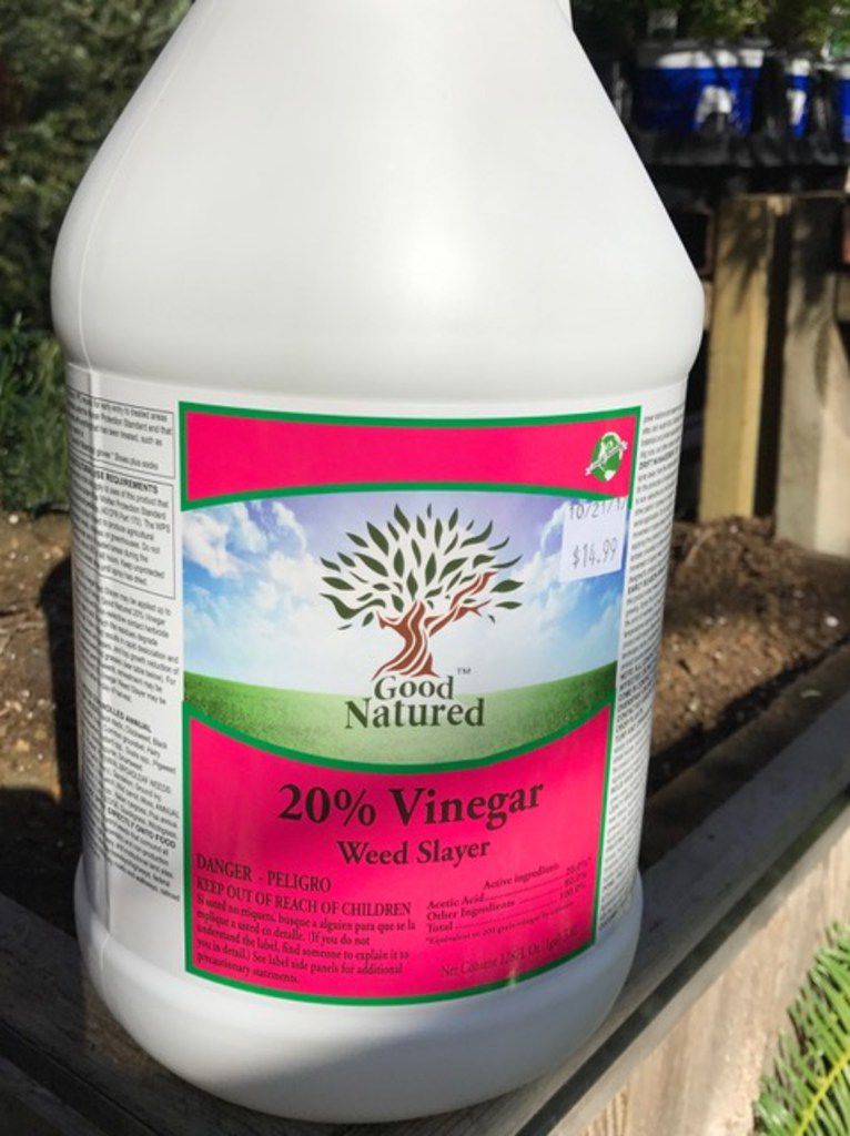 Weed Slayer from the Good Natured company is one of the labeled vinegar herbicides.