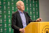 Dallas Stars general manager Jim Nill discusses Wednesday night's trade for defenseman Chris...