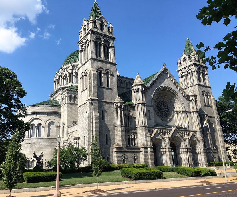 The massive Cathedral Basilica of St. Louis, a.k.a. St. Louis Cathedral,