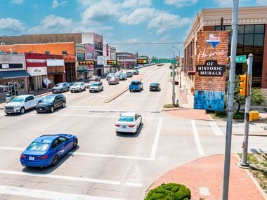 A shot of downtown Terrell, an area that is being targeted by city economic development...