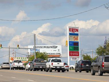 Cars travel along Highway 377 in Cresson on Aug. 24.