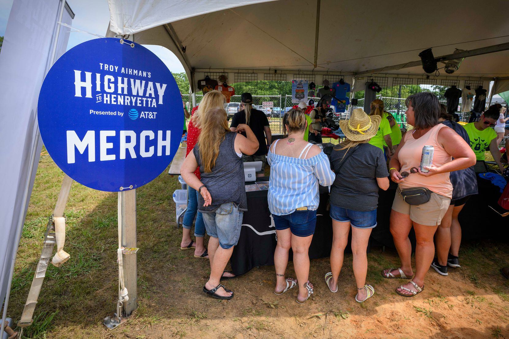 Fans worked to stay cool at the Highway to Henryetta concert in Henryetta, Okla., on Saturday.