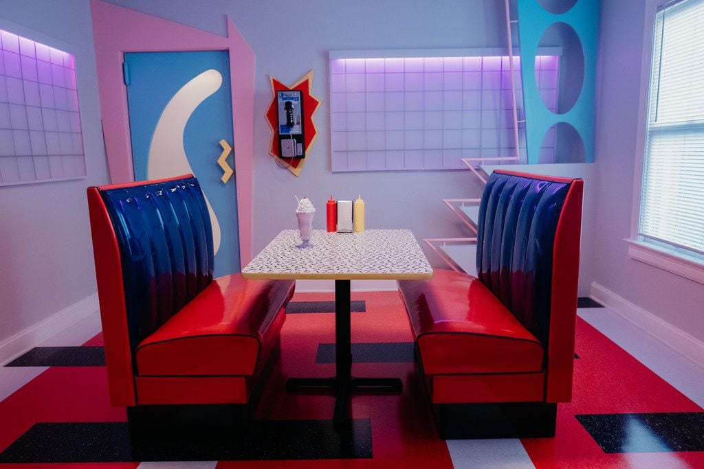 The dining room at The Slater, dubbed The Max, is designed to resemble the diner from Saved...