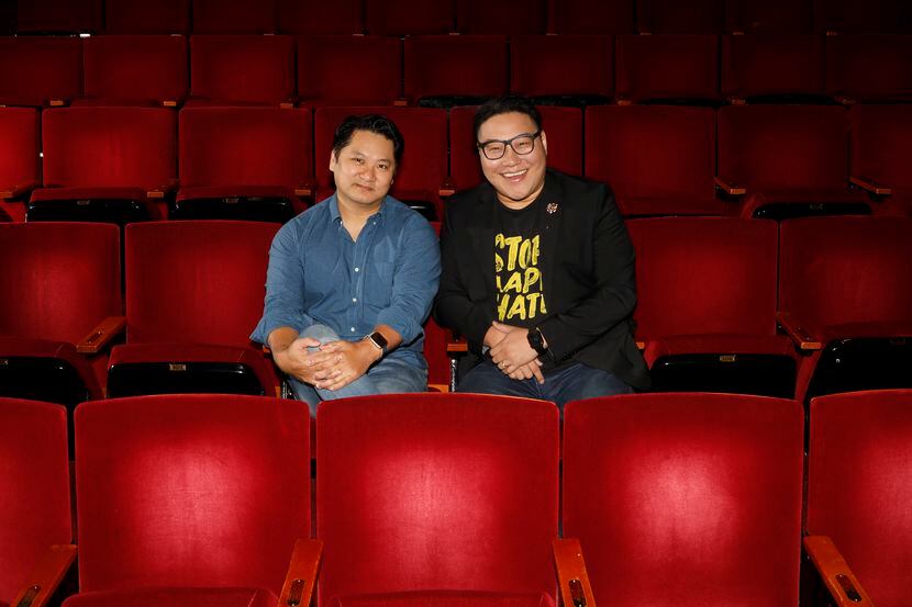 Don X. Nguyen (left), playwright, and Oscar Seung, lead actor for the political comedy, “The...