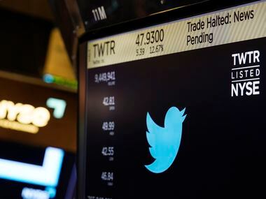 Trading in shares of Twitter was halted Tuesday after the stock spiked on reports that Elon...
