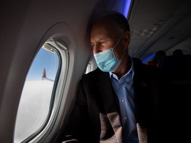 Southwest Airlines CEO Gary Kelly, aboard a test flight of one of the company's 737 Max aircraft in December 2020, says of the pandemic: "We figured out what we needed to do to fight our way through it. And we feel like we’re on the other side of this."