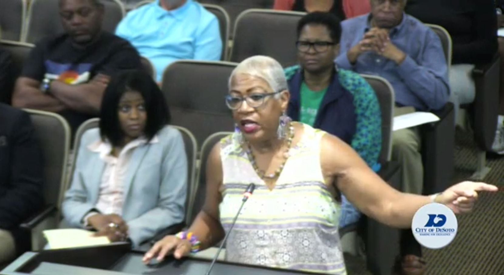 Precious Rita Davis asked the council to bring in an outside law enforcement to investigate...