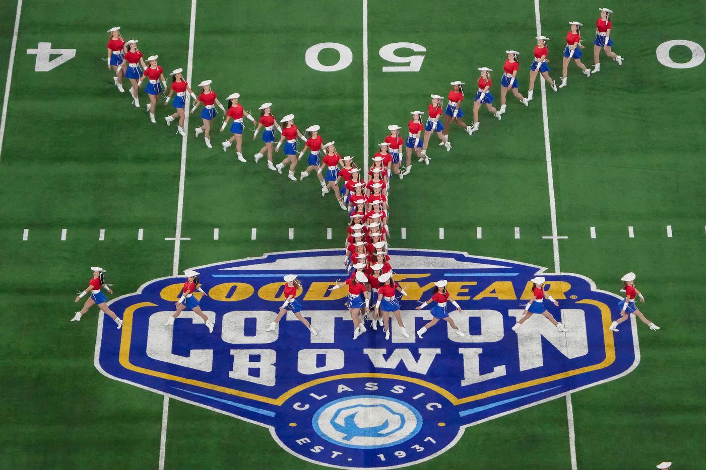 The Kilgore College Rangerettes perform the Cotton Bowl NCAA college football game between...