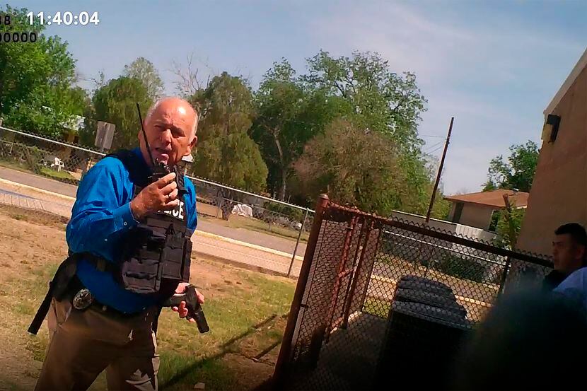 This image from video released by the City of Uvalde, Texas shows city police Lt. Mariano...