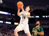 Baylor Bears guard Matthew Mayer (24) attempts a layup in front of Norfolk State Spartans...