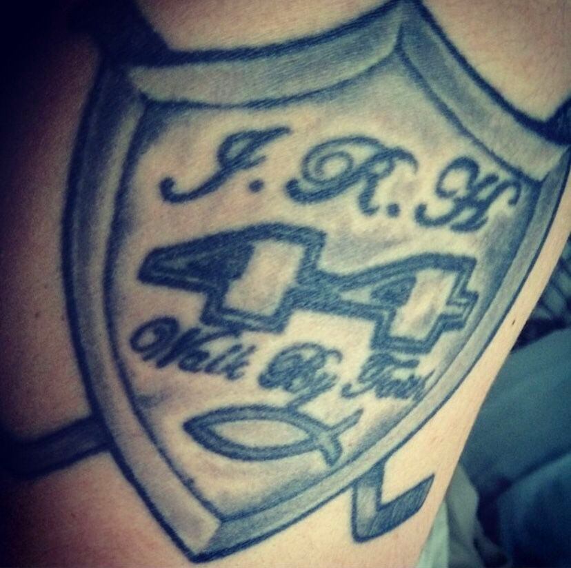 Joel Hanley's tattoo.