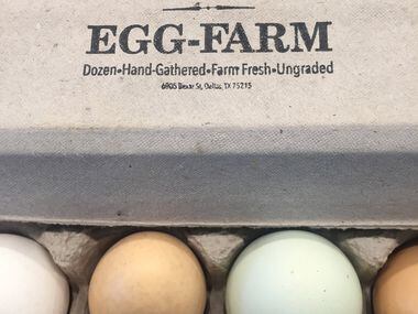 Your NeighborHOOD Eggs at The Market at Bonton Farms in Dallas. (Irwin Thompson/The Dallas...
