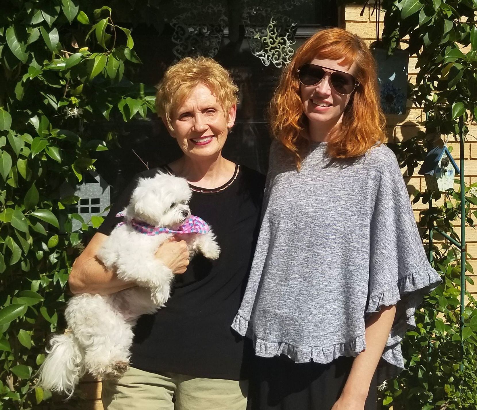 Casa View resident Linda Pearson, with her dog, Precious, and daughter, Shashana...