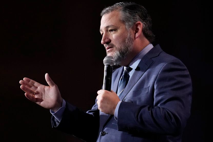 FILE - Sen. Ted Cruz, R-Texas, spoke at an annual leadership meeting of the Republican...