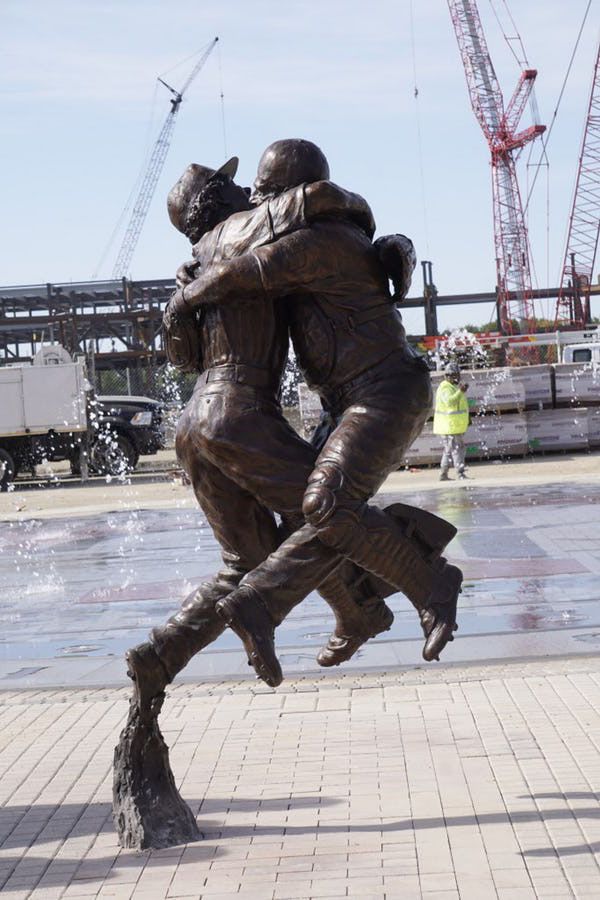 The Texas Rangers unveiled the statue "Going To The Show" at the new Globe Life Field in...