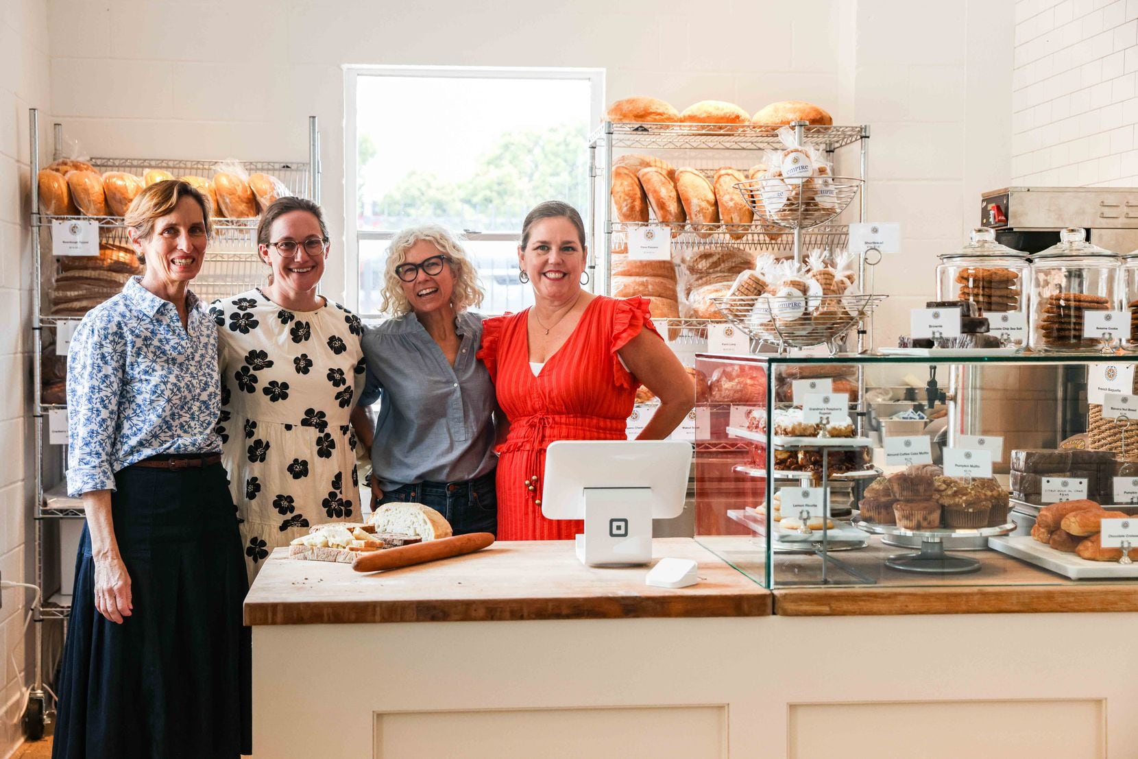(From left) Meaders Ozarow, Emily Hartsell, Malina Pearson and Tarrie Hoffman created and operate the new Empire Baking Company. 