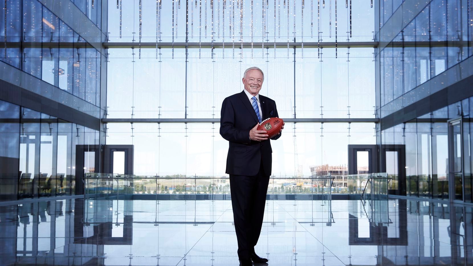 Dallas Cowboys owner and general manager Jerry Jones poses for a portrait at The Star in...