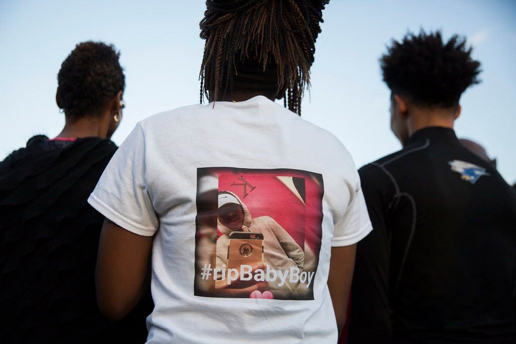 Ashuntae Coleman, 14, wore a T-shirt in memory of her childhood friend during "Remember His...