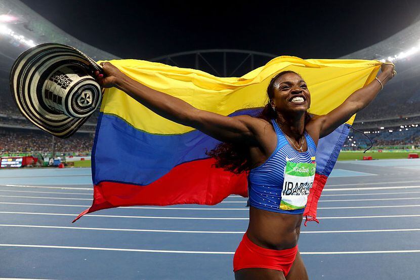 Caterine Ibargüen ganó oro para Colombia en triple salto. GETTY IMAGES

