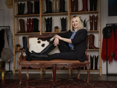 After being laid off from her oil and gas company job, Lizzy Chesnut Bentley turned her attention to creating cowboy boot options appropriate for daily wear by business professionals.