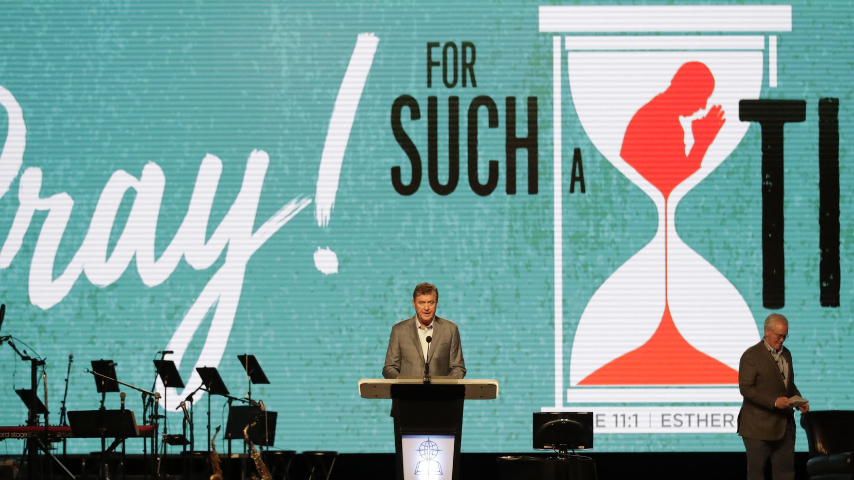 Dr. Steve Gaines gives the president's address during the Southern Baptist Convention annual...
