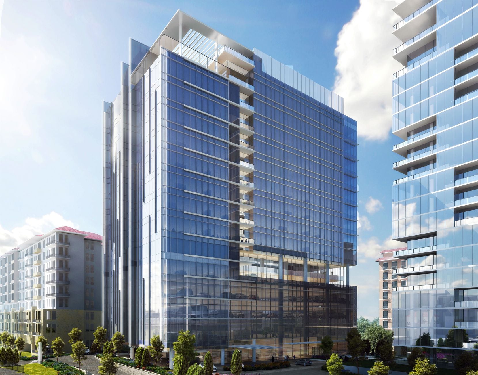 The 3-building project will include a 19-story office tower.