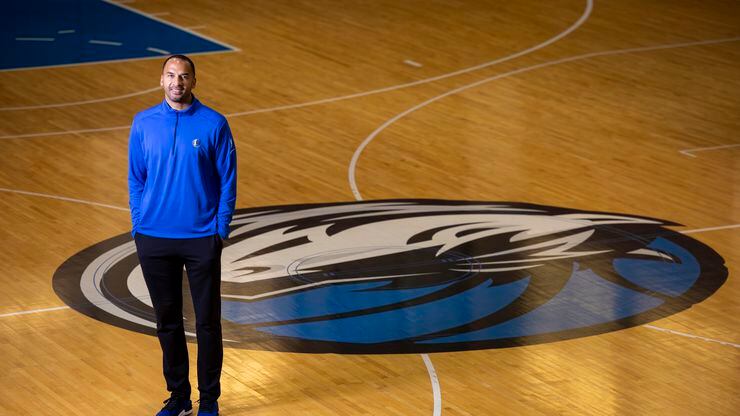 Mavericks GM Nico Harrison poses for a photo on Tuesday, Sept. 21, 2021, at American Airlines Center in Dallas. (Juan Figueroa/The Dallas Morning News)