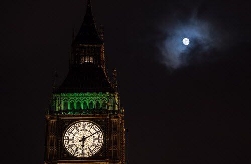Eclipse lunar en Londres. Foto AP
